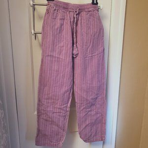 Striped Purple Cotton SoulFlower Hippie Lounge Pants